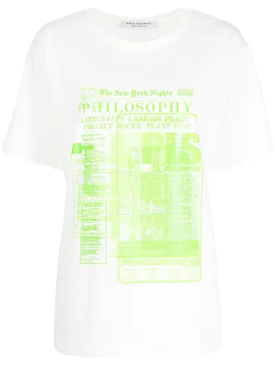 Philosophy Di Lorenzo Serafini Graphic Logo-print Cotton T-shirt In White