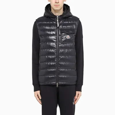 Moncler Blue Hooded Quilted Waistcoat