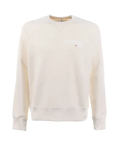 Fay Archive Crewneck Sweatshirt In Panna