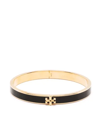 Tory Burch Kira Cuff Bracelet In Tory Gold/black