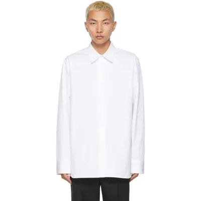 Jil Sander White Heavy Cotton Poplin Shirt