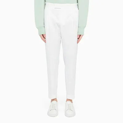 Pt Torino White Pleated Trousers