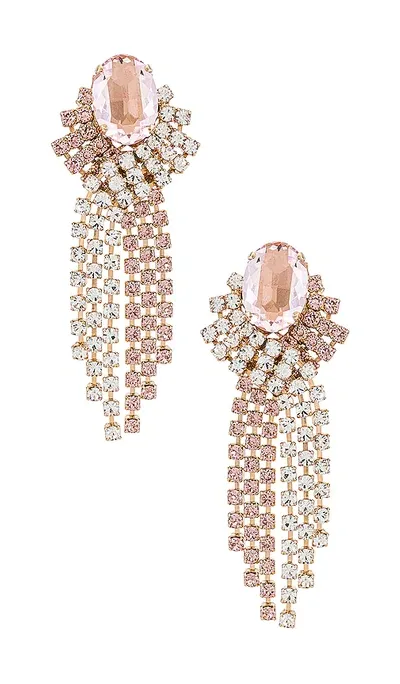 Anton Heunis Crystal Chandelier Earring In Metallic Gold