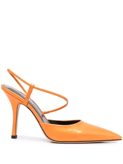 Paris Texas Anita 95 Patent Pump In Orange