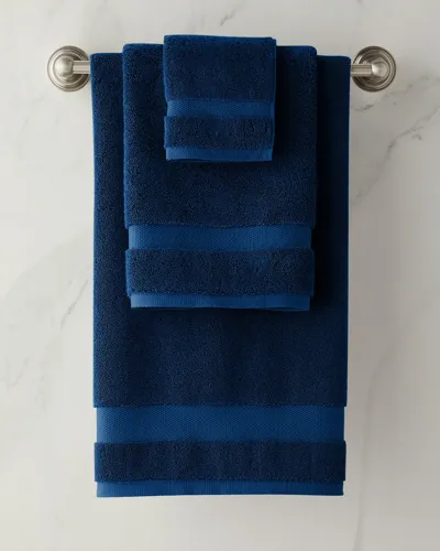 Sferra Dobby Bath Towel In Navy