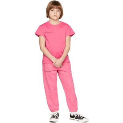 Pangaia Kids Pink Organic Cotton 365 T-shirt In Flamingo Pink