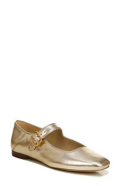 Sam Edelman Women's Michaela Ankle Strap Mary Jane Flats In Gold Leaf