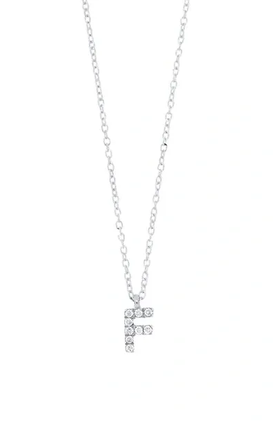 Bony Levy Icon Diamond Initial Pendant Necklace In 18k White Gold - F