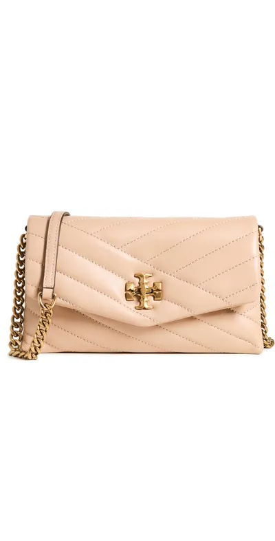 Tory Burch Kira Chevron Chain Wallet In Pink