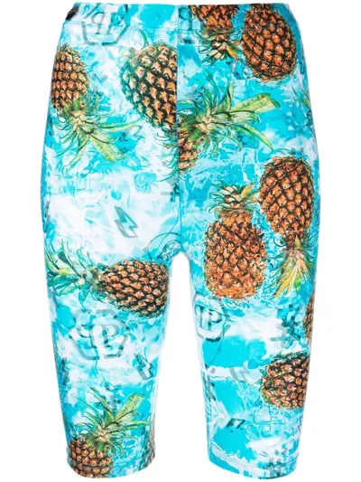 Philipp Plein Pineapple-print Shorts In Multi