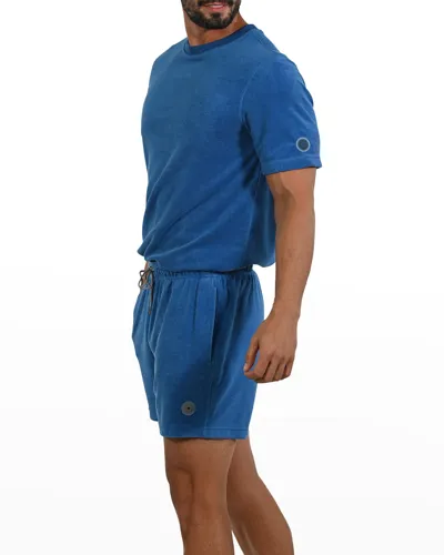 Siamo Verano Men's French Terry T-shirt In Cobalt