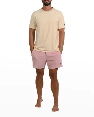 Siamo Verano Men's French Terry T-shirt In Beige