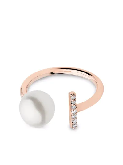 Autore Moda Ava Pearl And Diamond Ring In Pink