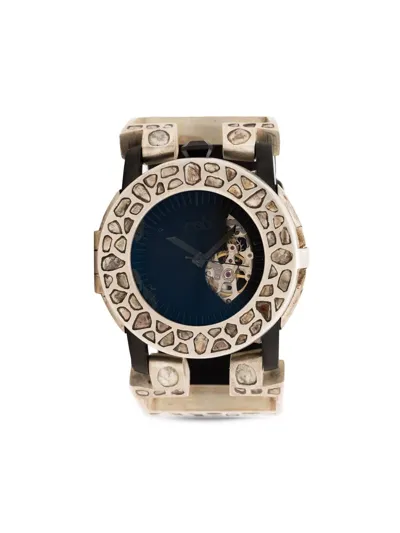 Parts Of Four X Fob Paris R84 Mega-pavé Watch In Black