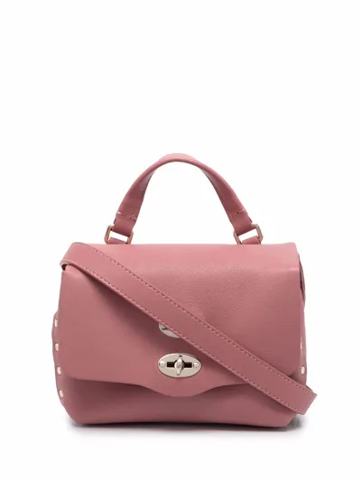 Zanellato Foldover Leather Tote Bag In Rosa