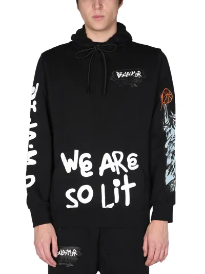 Disclaimer Sweatshirt With Logo Print In Black