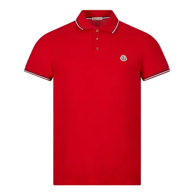 Moncler Ss Polo Shirt In Red