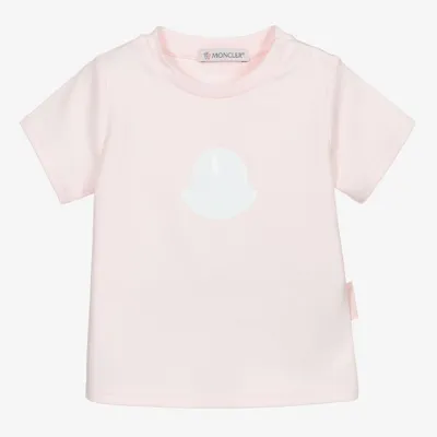 Moncler Babies' Girls Pink Logo T-shirt