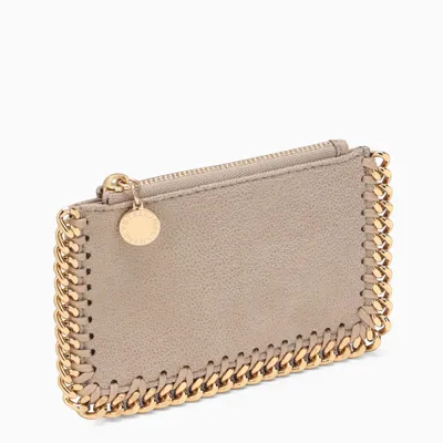 Stella Mccartney Beige Falabella Zip Credit Card Holder In White