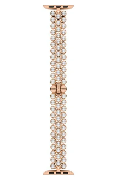 Kate Spade New York Imitation Pearl 16mm Apple Watch® Bracelet Watchband In White