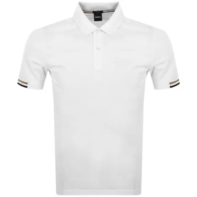 Boss Business Boss Parlay 147 Short Sleeved Polo T Shirt White