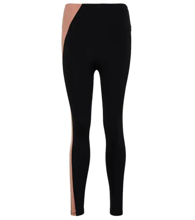 Lanston Sport Finn Colorblocked Leggings In Black