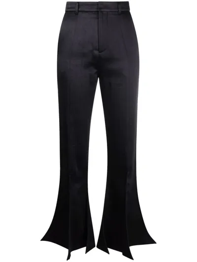 Y/project Trumpet Satin Trousers In Black