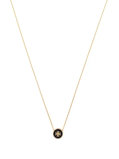 Tory Burch Kira Enamel Pendant Necklace In Gold