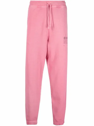 Diadora Logo-print Track Pants In Rose