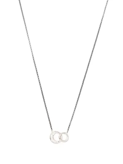 Rosa Maria Interwoven-pendant Silver Necklace