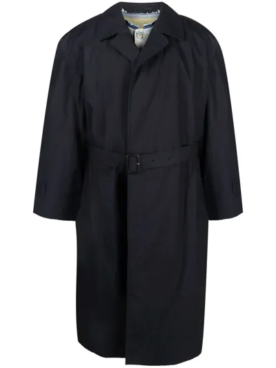 Maison Margiela Layered Cotton Trench Coat In Black