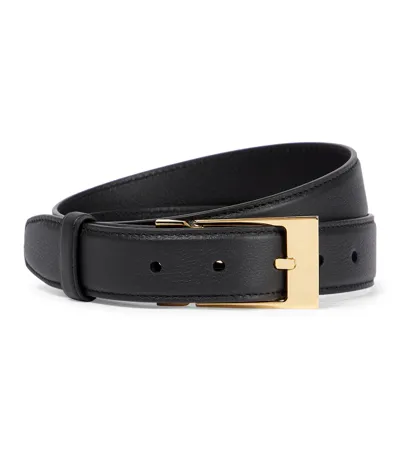 The Row Jewel Leather Belt In Black