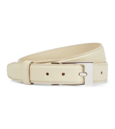 The Row Jewel Leather Belt In Milk Pld