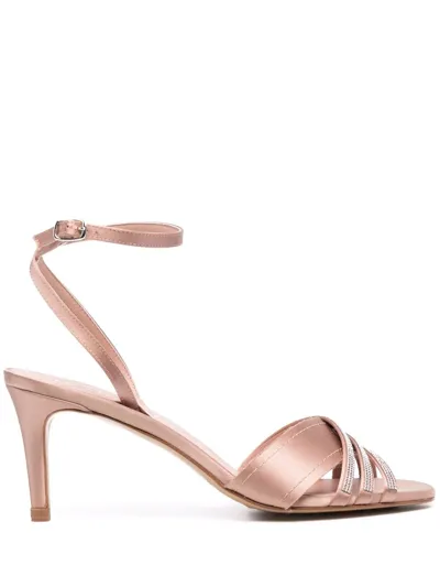 Pedro Garcia Xilia Pavé High-heel Sandals In Neutrals