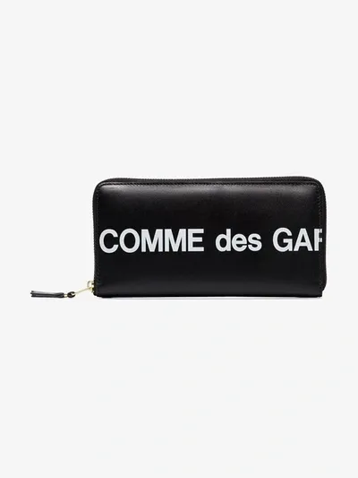 Comme Des Garçons Huge Logo Wallet In Black