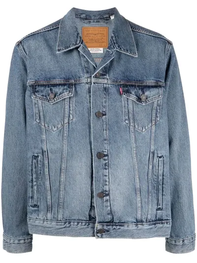 Levi's Buttoned-up Denim Trucker Jacket In Baby Blue