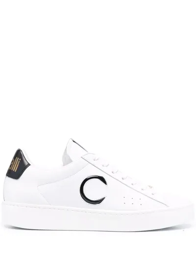 Roberto Cavalli Logo Plaque Low-top Sneakers In White