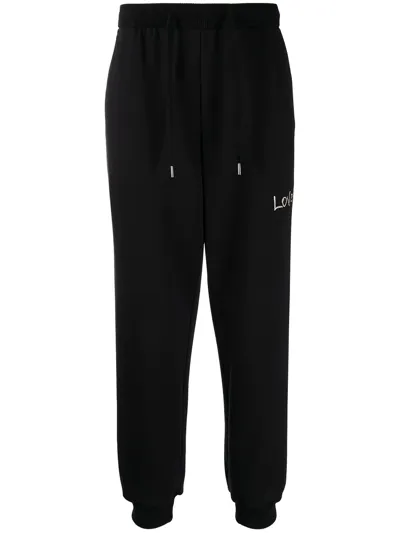 Ports V Slogan-print Track Pants In Black