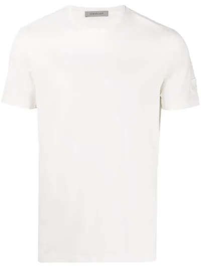 Corneliani Round Neck T-shirt In White