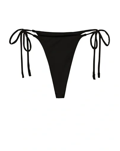 Aexae Tyra Side Tie Bikini Bottoms In Black