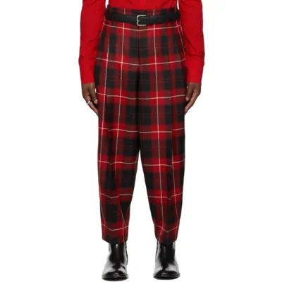 Lu'u Dan Ssense Exclusive Red Check Trousers