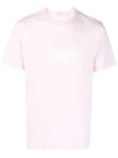 Maison Kitsuné Fox Stamp Classic T-shirt In Rosa