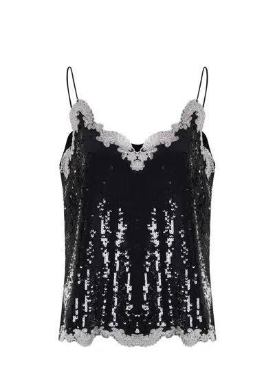 Twinset Top  In Tulle E Paillettes