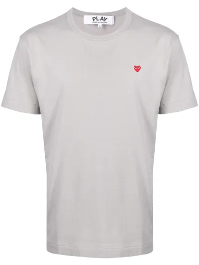 Comme Des Garçons Play Heart-patch Short-sleeve T-shirt In Grau