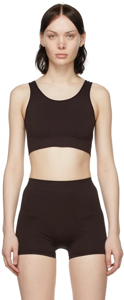 Rick Owens Burgundy Knit Active Bra In 64 Oxblood