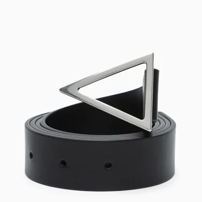 Bottega Veneta Black Triangle Leather Belt