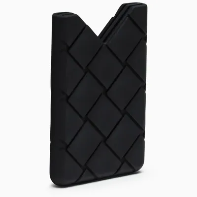 Bottega Veneta Black Silicone Credit Card Holder