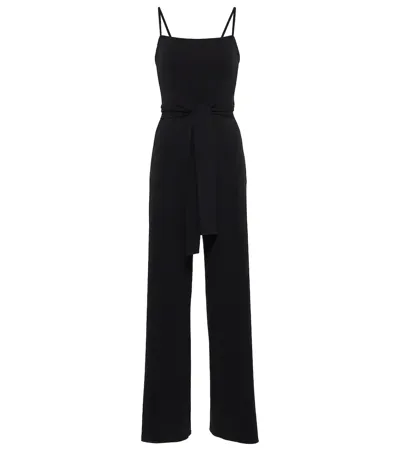 Eres Alba Belted Stretch-crepe Jumpsuit In Black