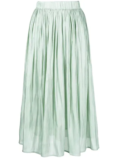 Tout A Coup Pleated Midi Skirt In Grün