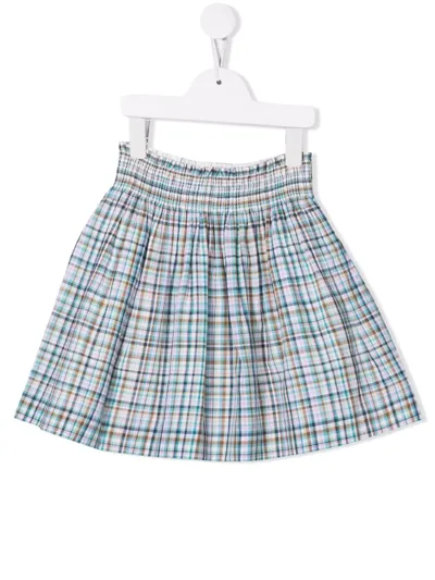 Bonpoint Teen Noumea Checked Mini Skirt In Blue